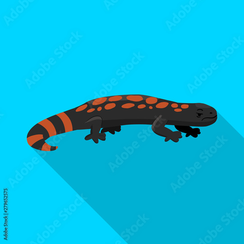 Vector design of lizard and gila logo. Collection of lizard and colored stock symbol for web. photo