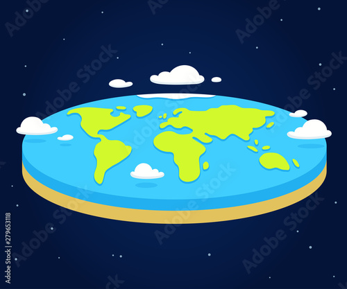 Cartoon flat earth