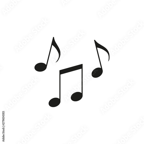 Music notes icon. Vector. Isolated.