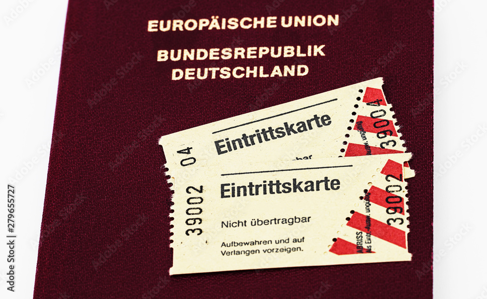 Obraz premium Eintrittskarte nach Europa
