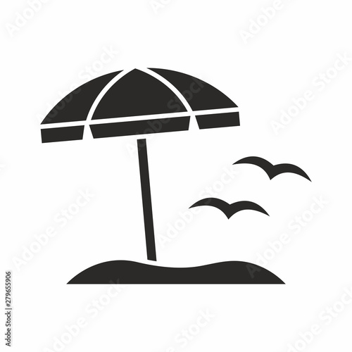 Beach umbrella icon