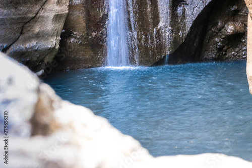 water flowing over rocks