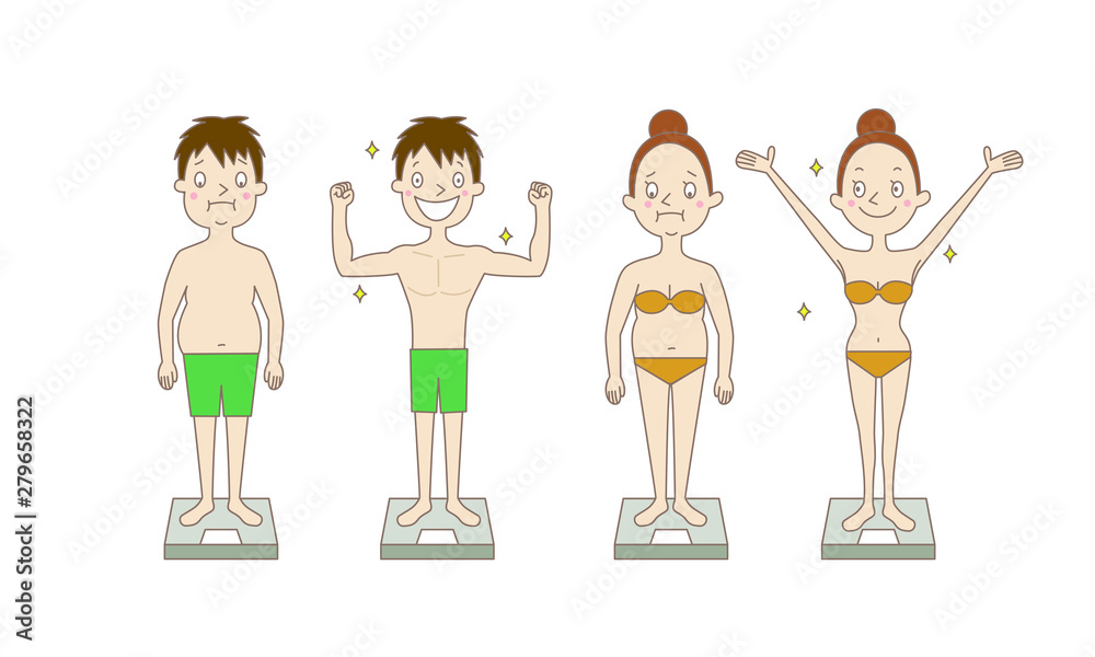 イラスト ダイエットのビフォーアフター Stock Vector Adobe Stock イラスト ダイエットのビフォーアフター Stock Vector Adobe Stock