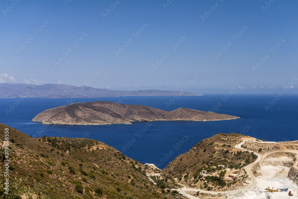 Altsi view from Mochlos on the Crete island, Greece
