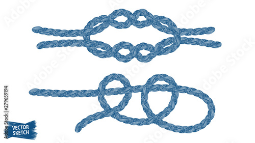Nautical knots. Rope sketches. Braid. Rope knots. Braided trim. Marine. Sail. Ship. Boat. Sailor. Sea. Ocean. Fishing. Fisherman. Nautical rope. Vintage. Hand made.