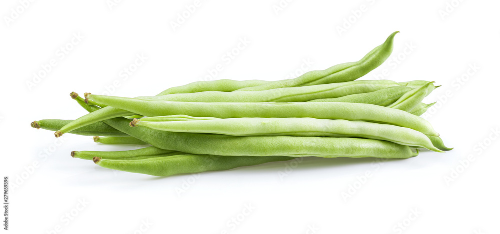 long beans isolated on white background.full depth of field long beans isolated on white background.full depth of field