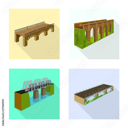 Vector design of connection and design icon. Collection of connection and side stock symbol for web.