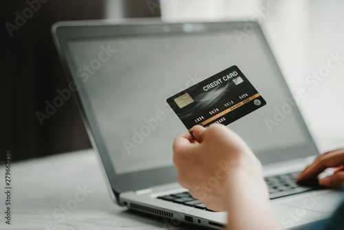 Using credit card for online shopping or payment