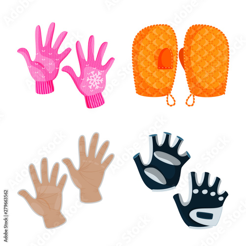 Isolated object of accessory and style icon. Set of accessory and distinctive stock vector illustration. © pandavector
