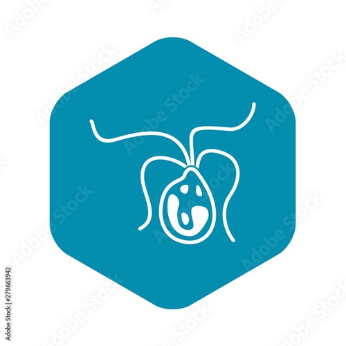 Bacterial cell icon. Simple illustration of bacterial cell vector icon for web