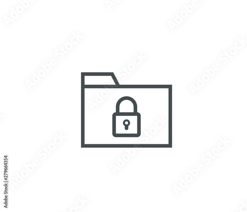 Folder or file lock that means secure file 