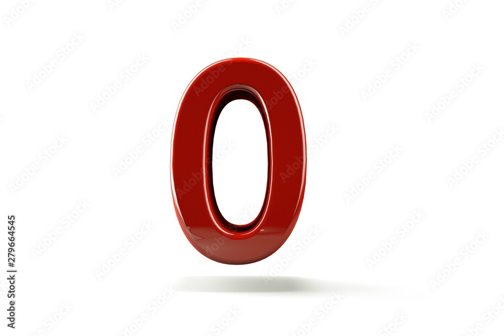 3D number with white background,number0 3D number with white background,number0