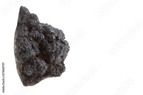 Germination Of Iron ore isolated on white with clipping path. Metal charm believed to be invulnerable.