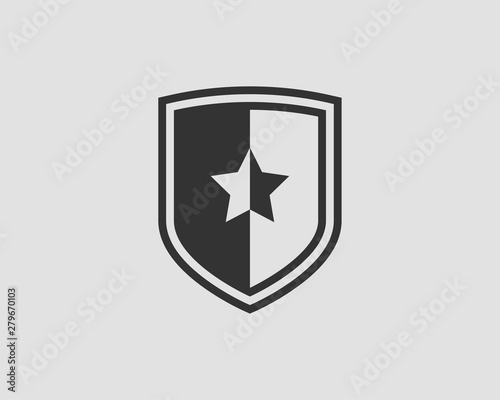 Free Download Shield vector logo with star icon - GFXLoad