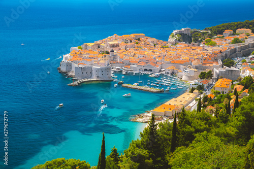 Old town of Dubrovnik in summer, Dalmatia, Croatia photo