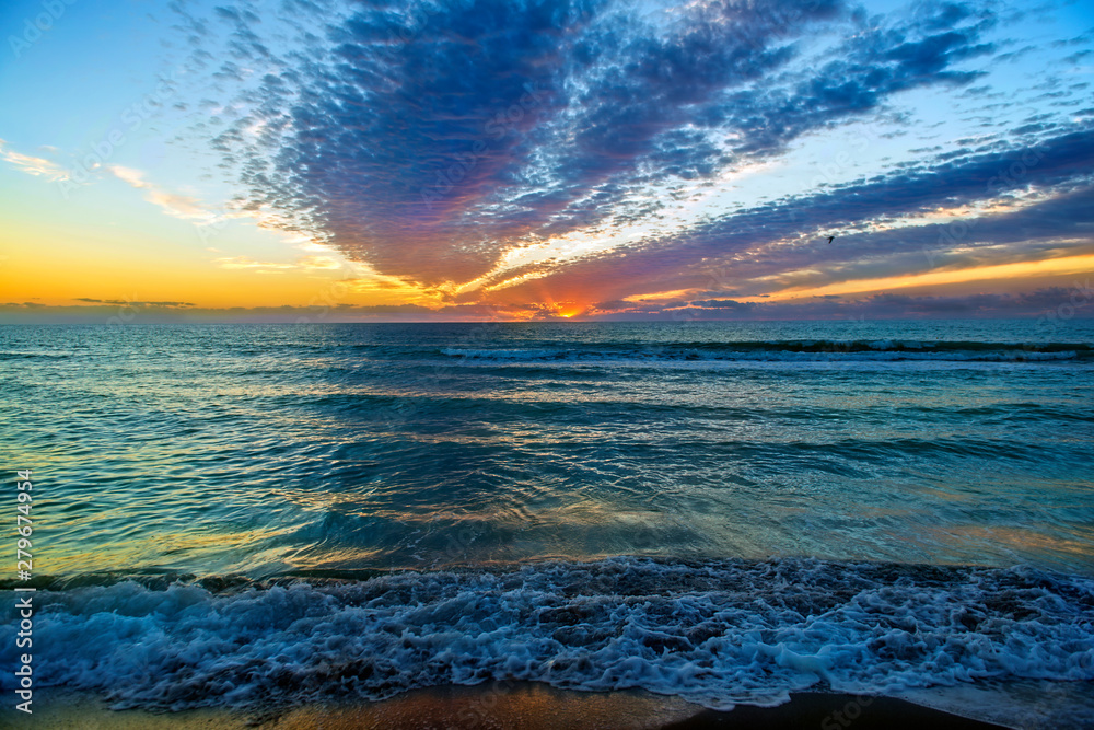 sunset over the sea