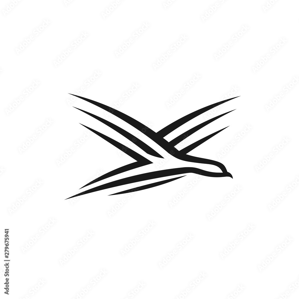 abstract simple bird logo vector illustration abstract simple bird logo vector illustration