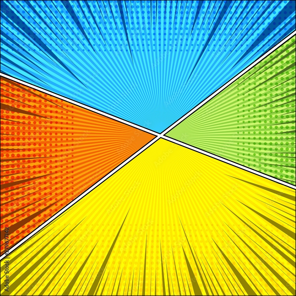 Obraz premium Comic book colorful concept