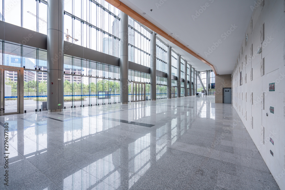 empty hall in the modern office building empty hall in the modern office building