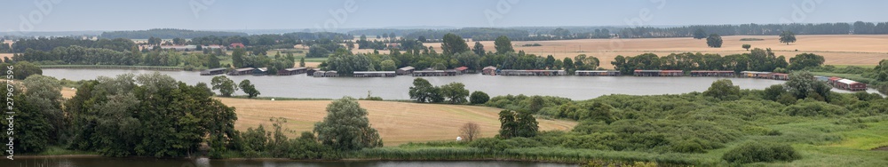 panorama of lake Grosser Wuennow in Roebel (Germany)