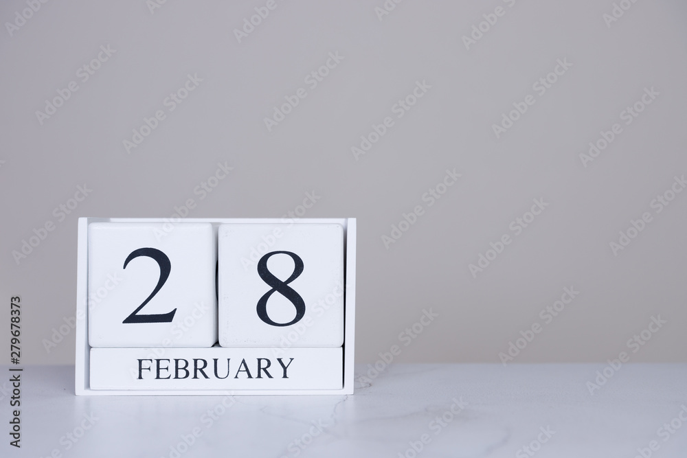 February Date Cube White Background February Date Cube White Background