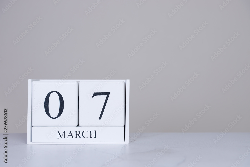 March Date Cube White Background March Date Cube White Background