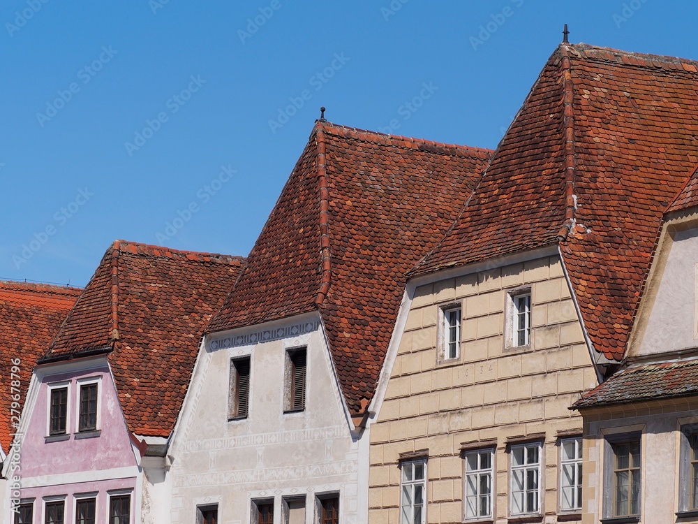 Steyr - alte Bürgerhäuser am Stadtplatz	