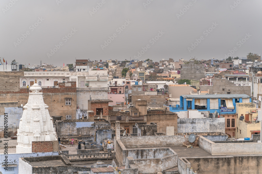 The view of Pushkar streets in Indiakar streets