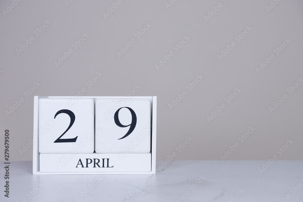 April Date Cube White Background April Date Cube White Background