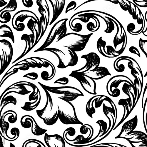 seamless pattern in the classical style