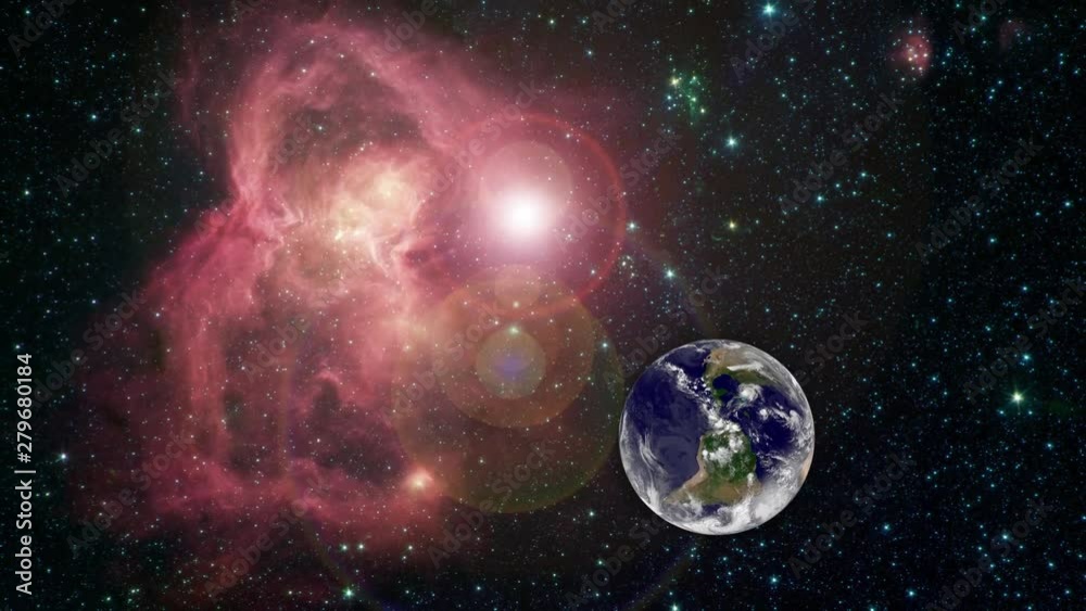 Beautiful sunrise world skyline. Planet earth from space. Planet earth rotating animation. Clip contains space, planet, galaxy, stars, cosmos, sea, earth, sunset, globe. 4k 3D Render. Images from NASA Beautiful sunrise world skyline. Planet earth from space. Planet earth rotating animation. Clip contains space, planet, galaxy, stars, cosmos, sea, earth, sunset, globe. 4k 3D Render. Images from NASA