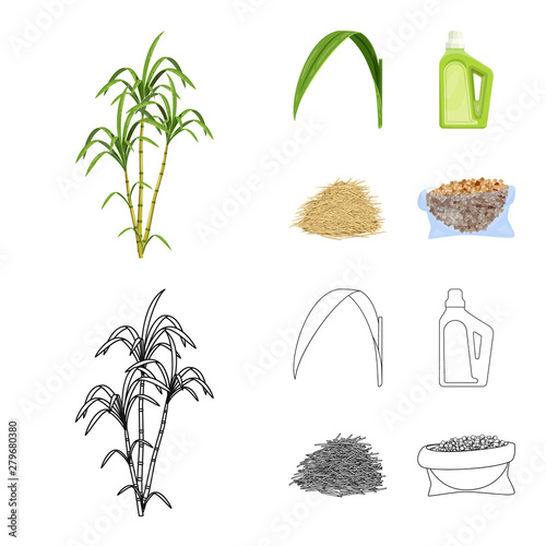 Vector illustration of farm and agriculture sign. Set of farm and technology stock symbol for web.