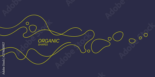 Bright poster with dynamic waves. Vector illustration. Abstract background.