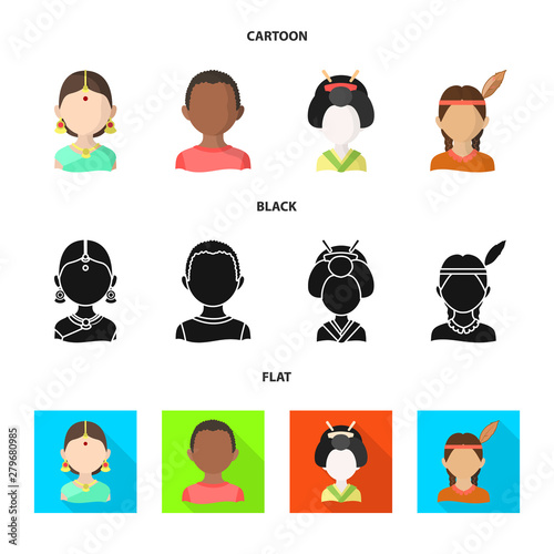 Isolated object of imitator and resident symbol. Set of imitator and culture stock symbol for web.