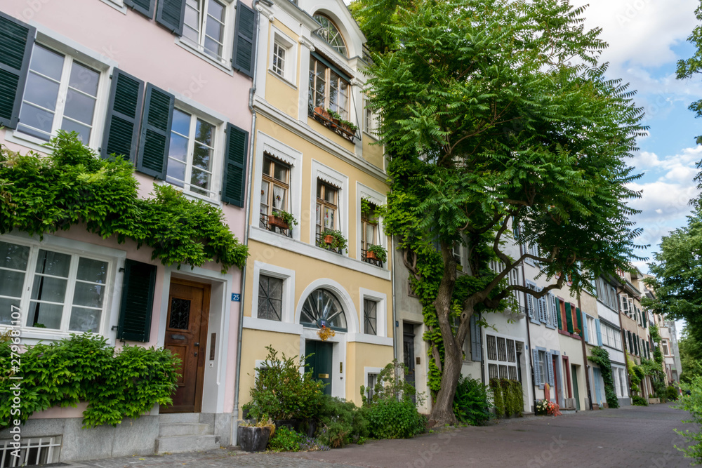 Naklejka premium Quiet Steet in Basel City