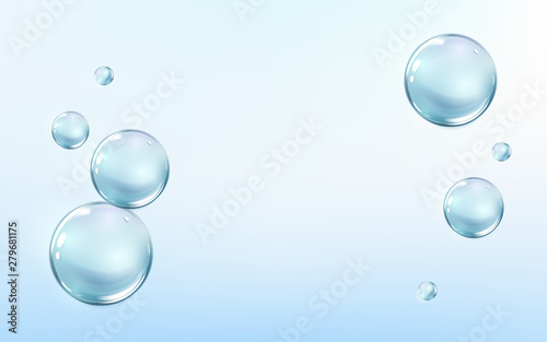 Water bubbles shining Background . Nature.Aqua.Elegant and stylish Background. Shining blue substance drop. Vector