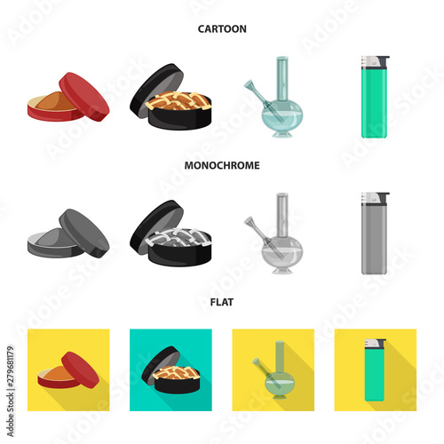 Vector design of refuse and stop symbol. Set of refuse and habit stock vector illustration.
