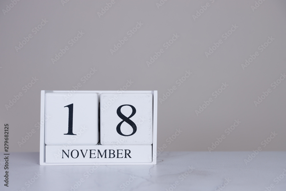 November Date Cube White Background November Date Cube White Background