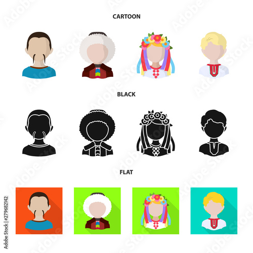 Vector design of imitator and resident logo. Set of imitator and culture vector icon for stock.
