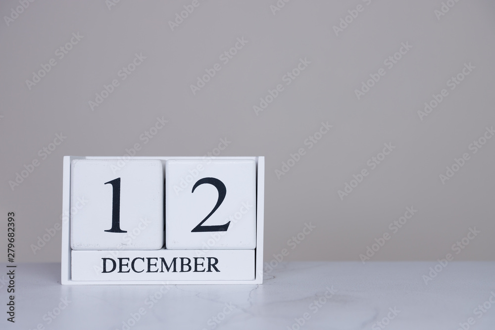 December Date Cube White Background December Date Cube White Background