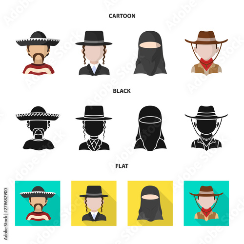 Vector design of imitator and resident logo. Set of imitator and culture vector icon for stock.
