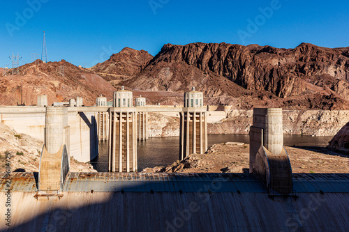 The Hoover Dam on the Arizona Nevada state border