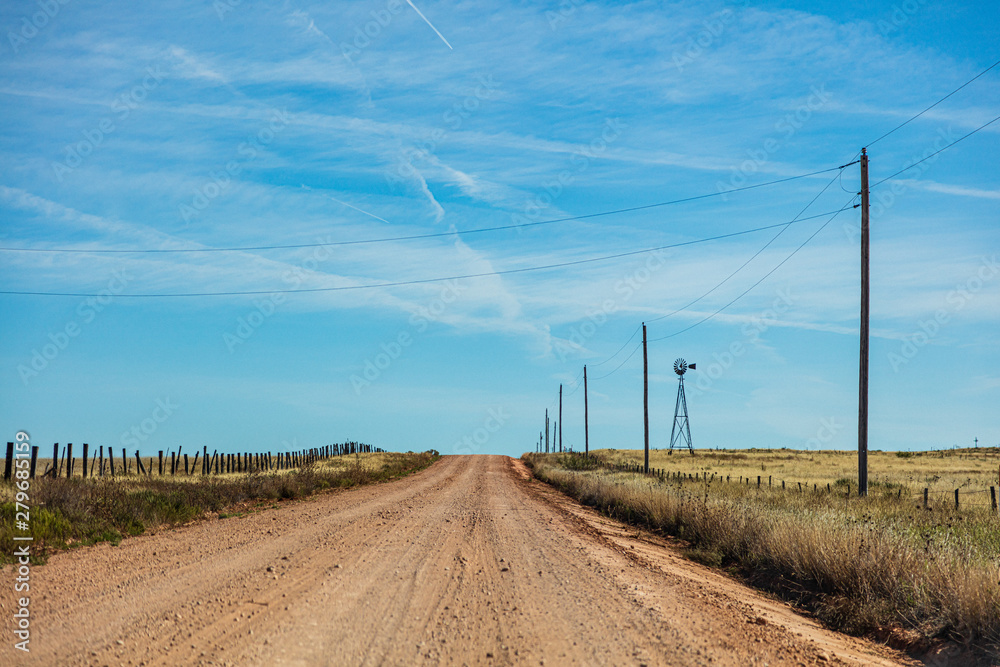 An unpaved stretch of Route 66