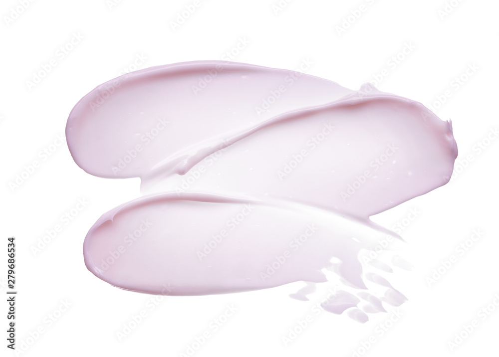 Gently pink strokes and texture of lip gloss or acrylic paint isolated on white background Gently pink strokes and texture of lip gloss or acrylic paint isolated on white background