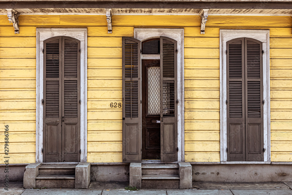 Shuttered doors, New Orleans, French Quarter