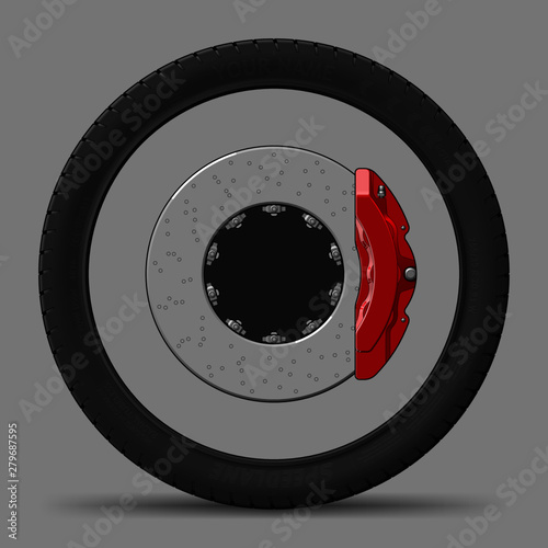 tire and brake design template