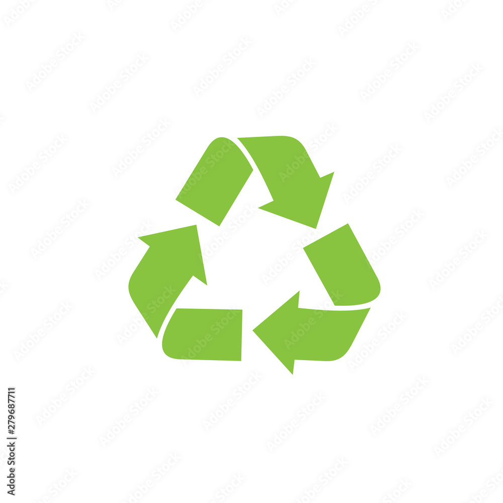 Obraz premium Recycle icon template color editable. Recycle symbol vector sign isolated on white background. Simple logo vector illustration for graphic and web design.
