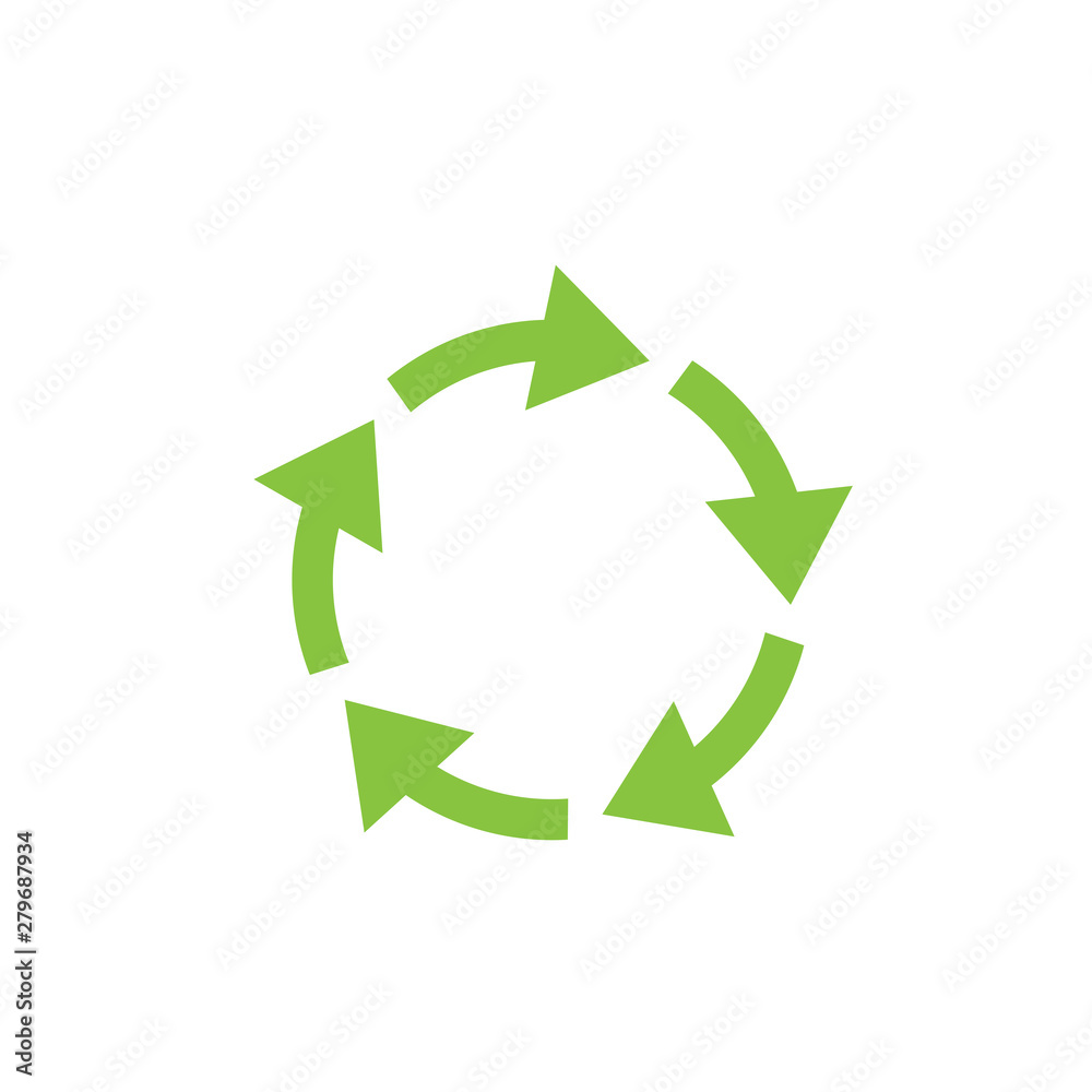 Obraz premium Recycle icon template color editable. Recycle symbol vector sign isolated on white background. Simple logo vector illustration for graphic and web design.