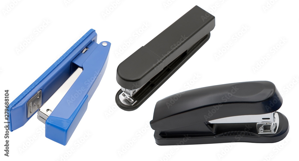 staplers isolated on a white staplers isolated on a white