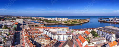 Vue du phare, la ville de Calais et la mer, Calais, Hauts-de-France